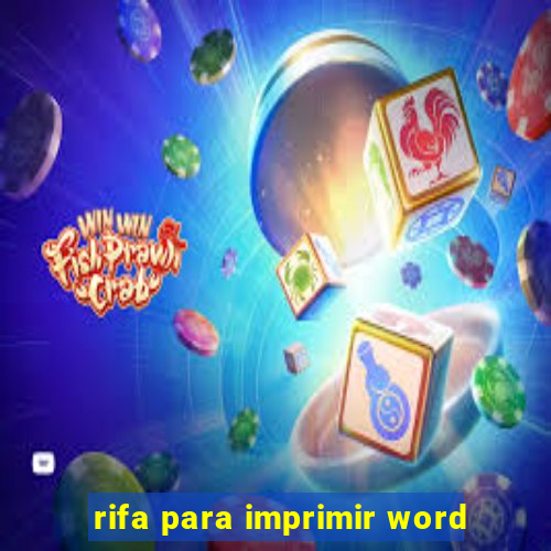 rifa para imprimir word