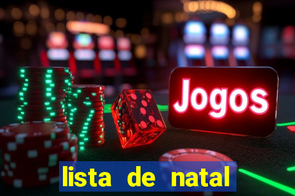 lista de natal para imprimir