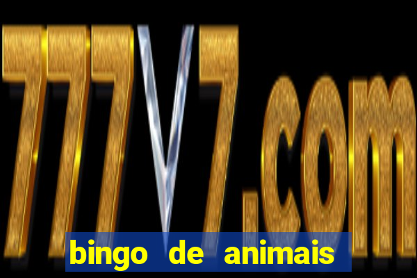 bingo de animais para educa??o infantil